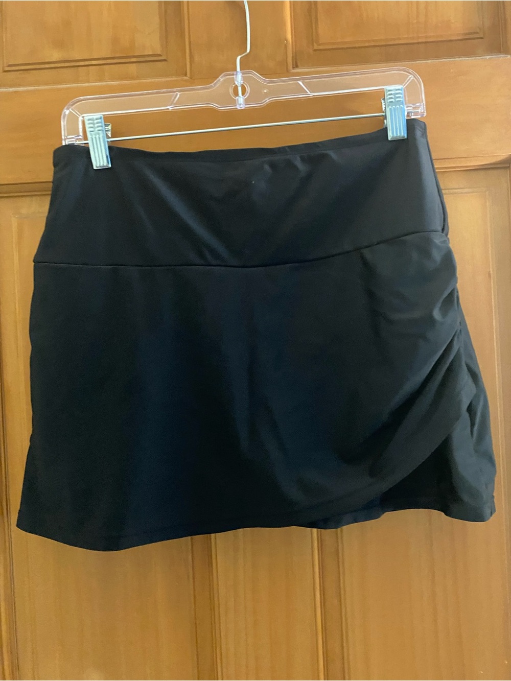 GRAPENT Women's High Waist Tulip Hem Shirring Swim Skirt Swimsuit Bikini Bottom